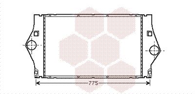 VAN WEZEL tarpinis suslėgto oro aušintuvas, kompresorius 43004447